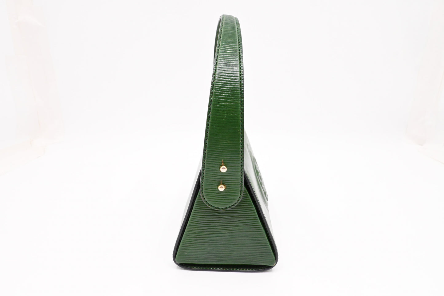 Fendi Janus Top Handle Bag in Green Leather
