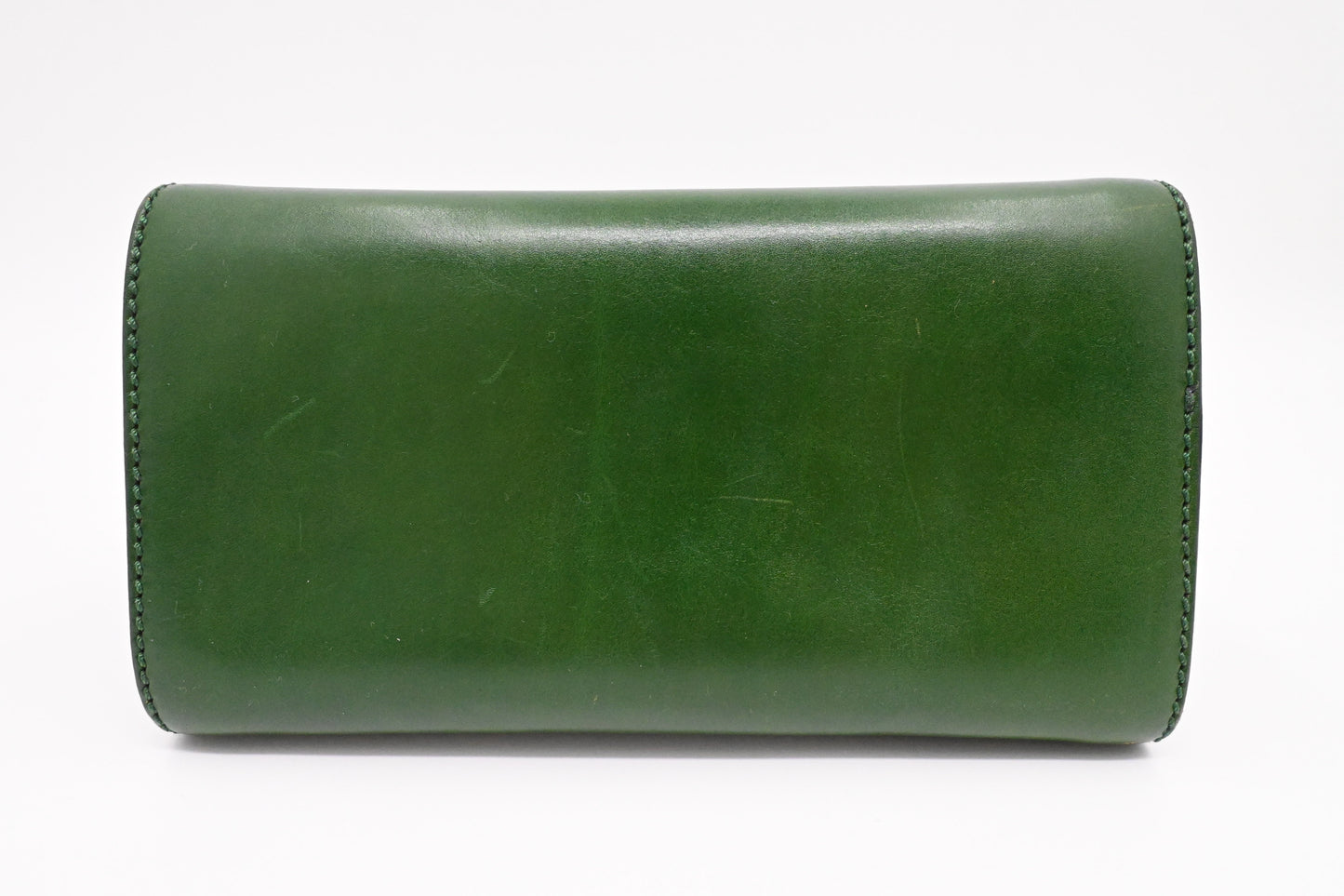 Fendi Janus Top Handle Bag in Green Leather