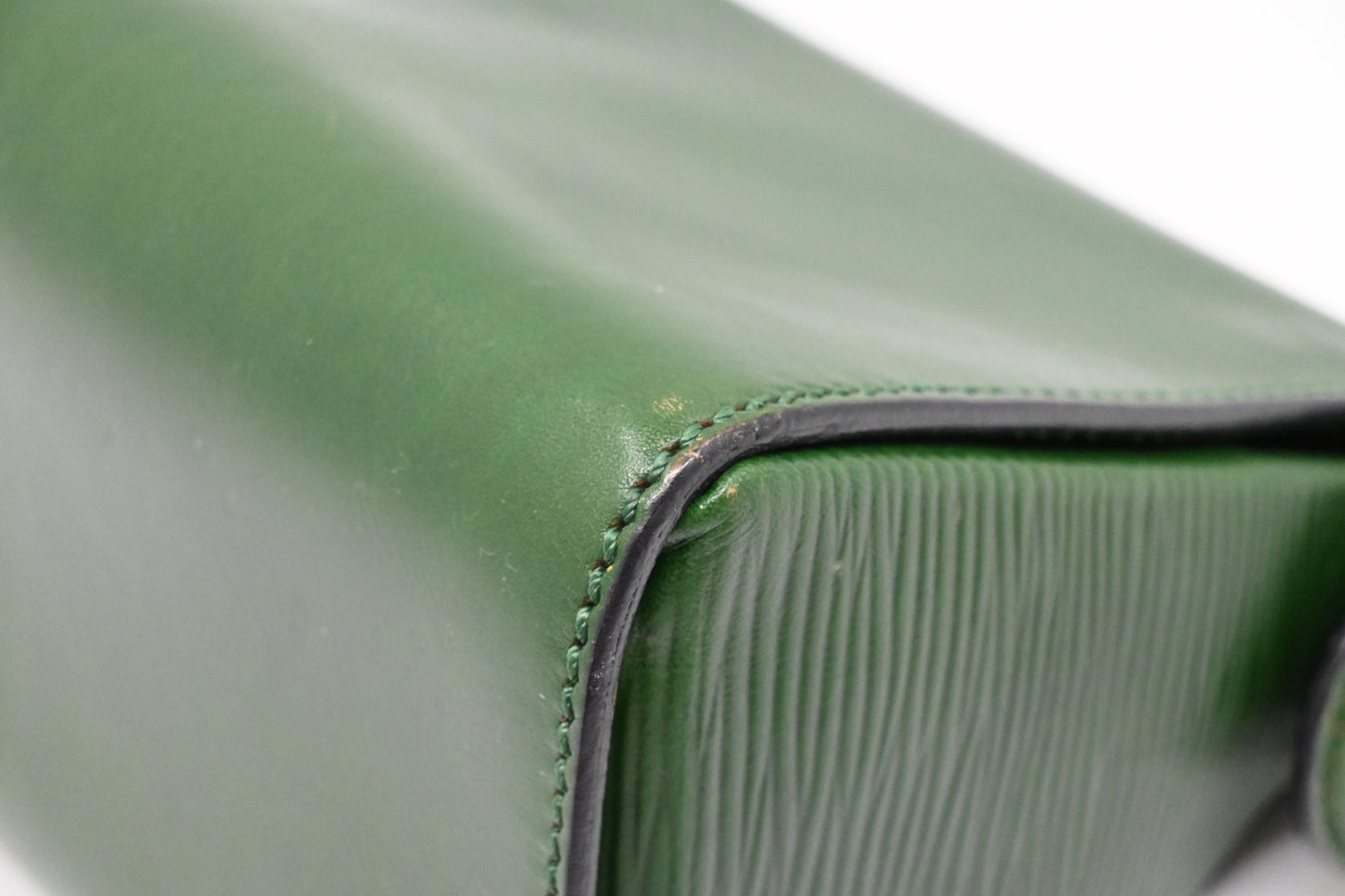 Fendi Janus Top Handle Bag in Green Leather