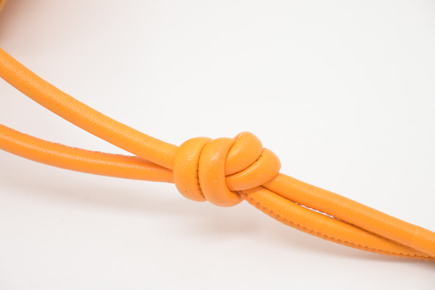 Bottega Veneta Loop Camera Bag in Tangerine Intreciatto Leather