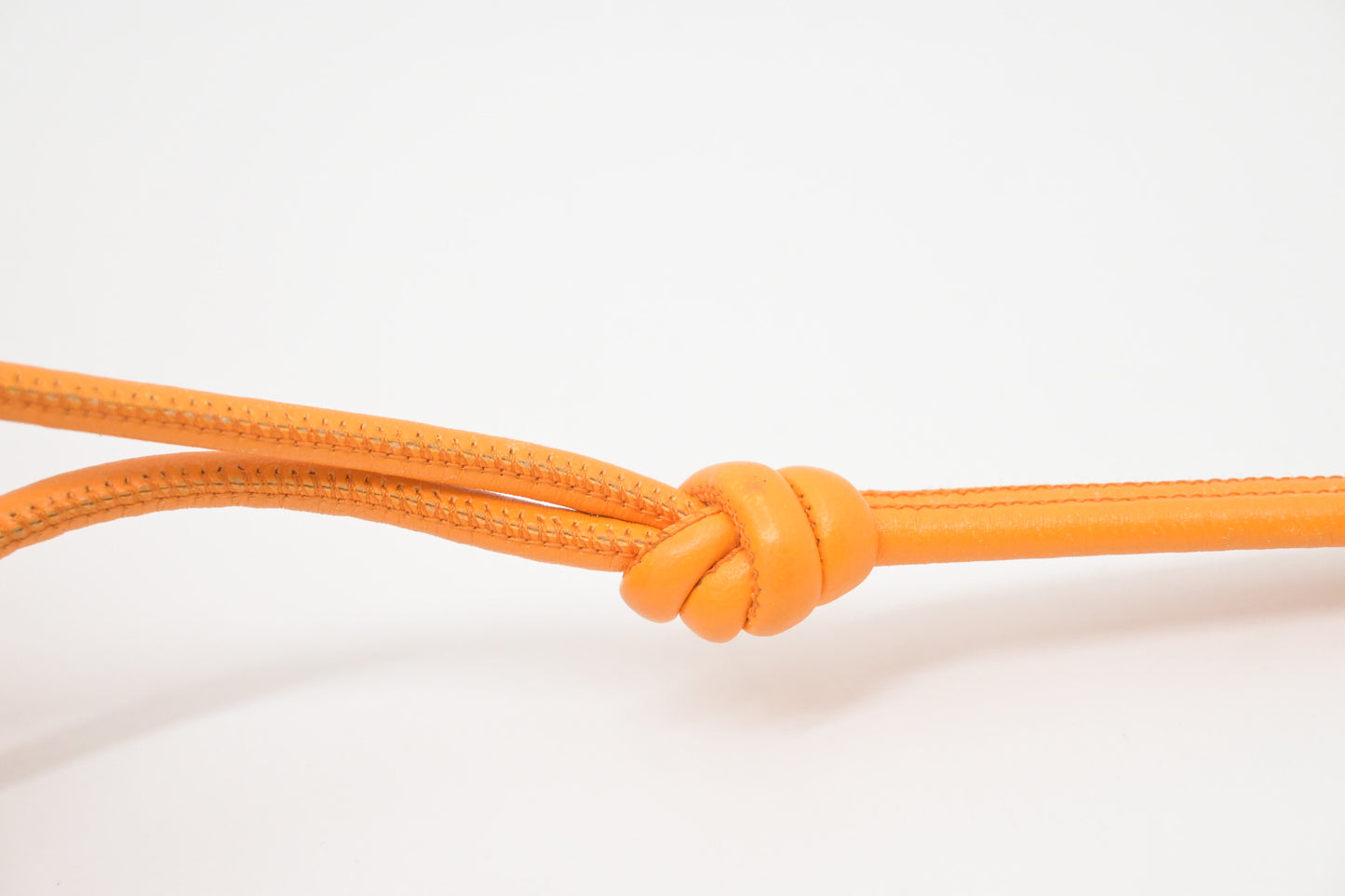 Bottega Veneta Loop Camera Bag in Tangerine Intreciatto Leather