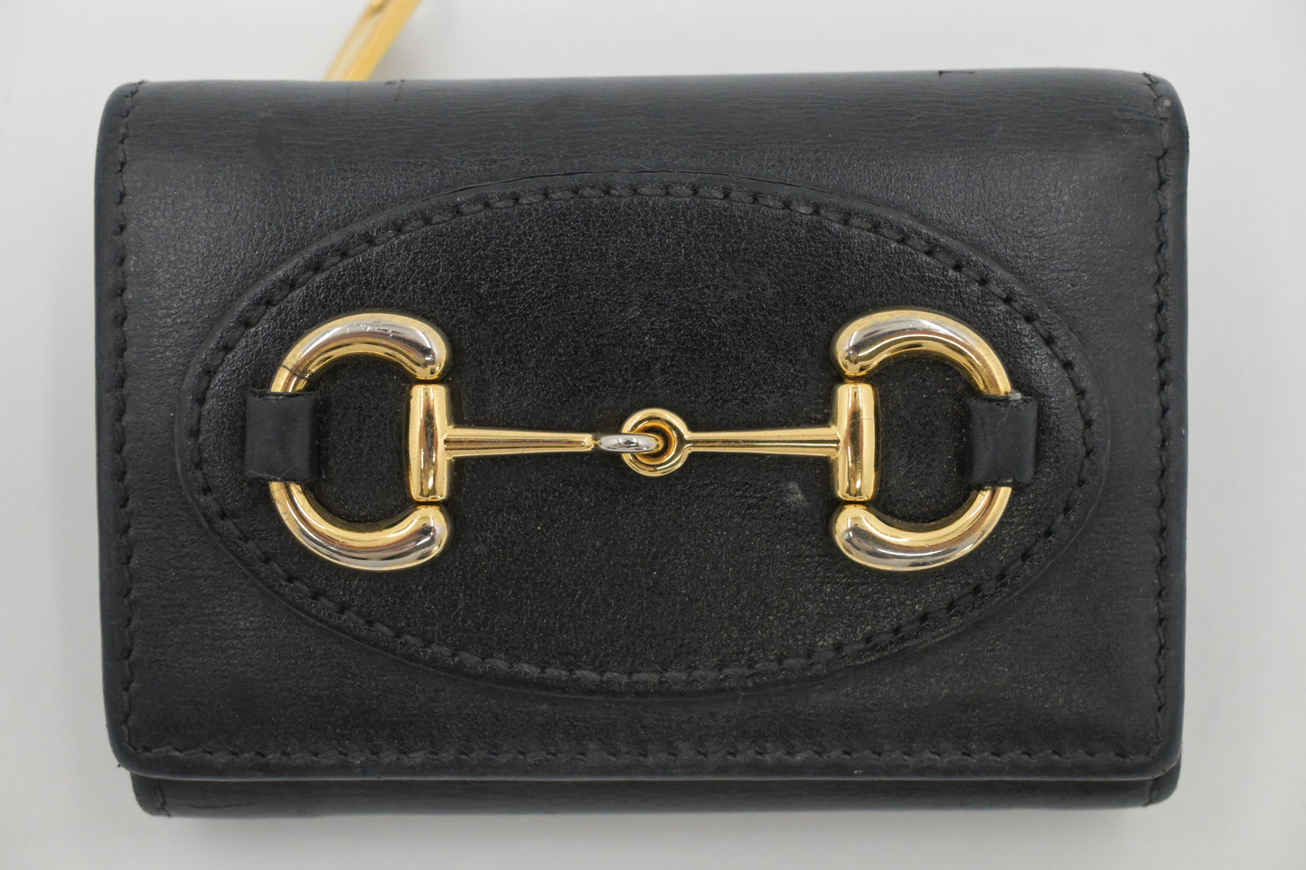 Gucci Horsebit 1955 Card Case Wallet in Black Leather