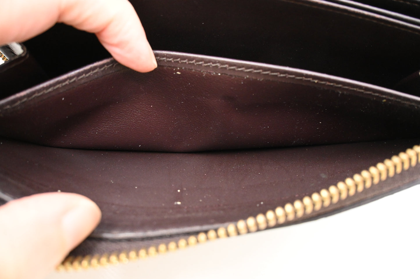 Louis Vuitton Long Zippy Wallet in Amarante Vernis Leather