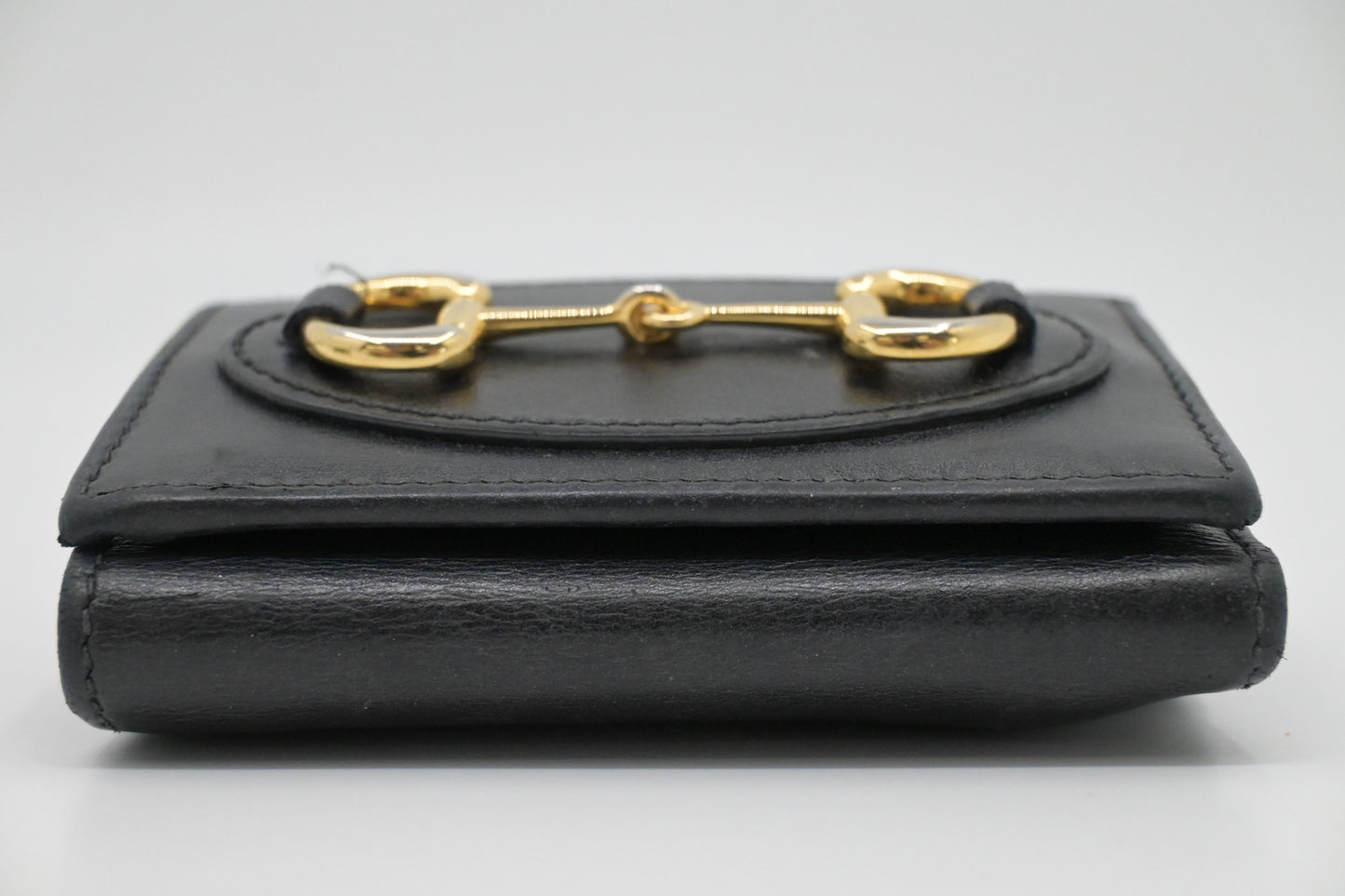 Gucci Horsebit 1955 Card Case Wallet in Black Leather