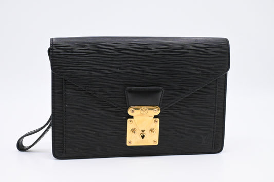 Louis Vuitton Sellier Dragonne in Black Epi Leather