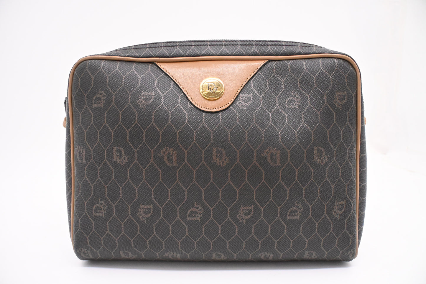 Dior Crossbody Bag in Black Honeycomb Coated Canvas