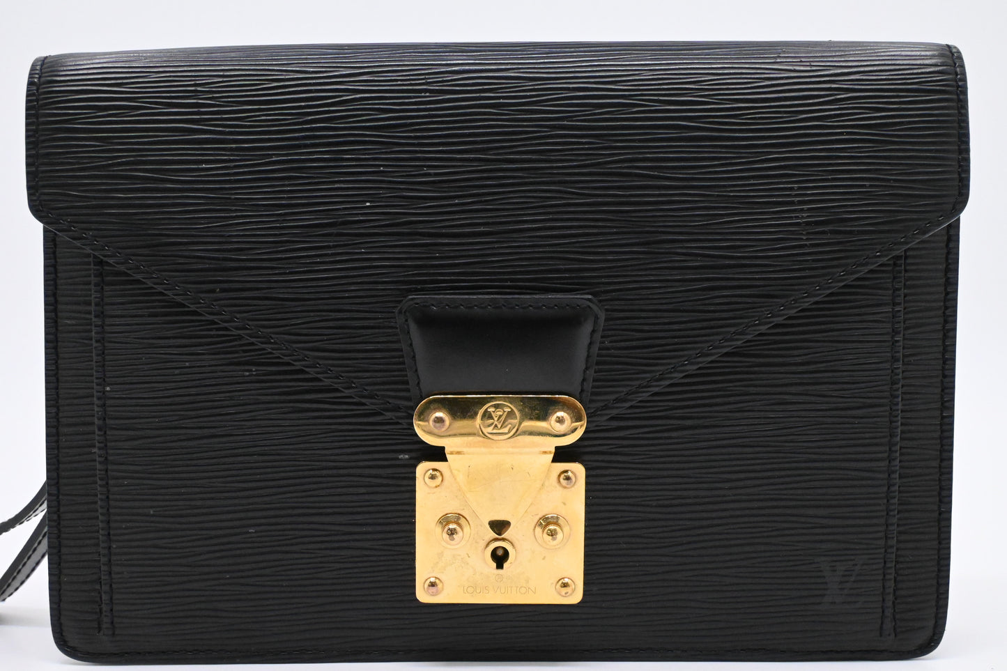 Louis Vuitton Sellier Dragonne in Black Epi Leather