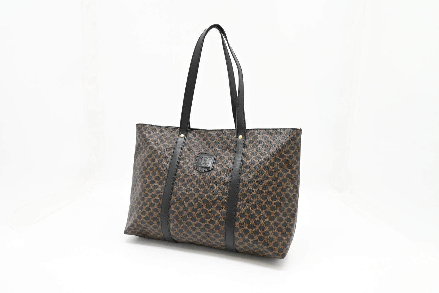 Celine Tote in Black Macadam Canvas