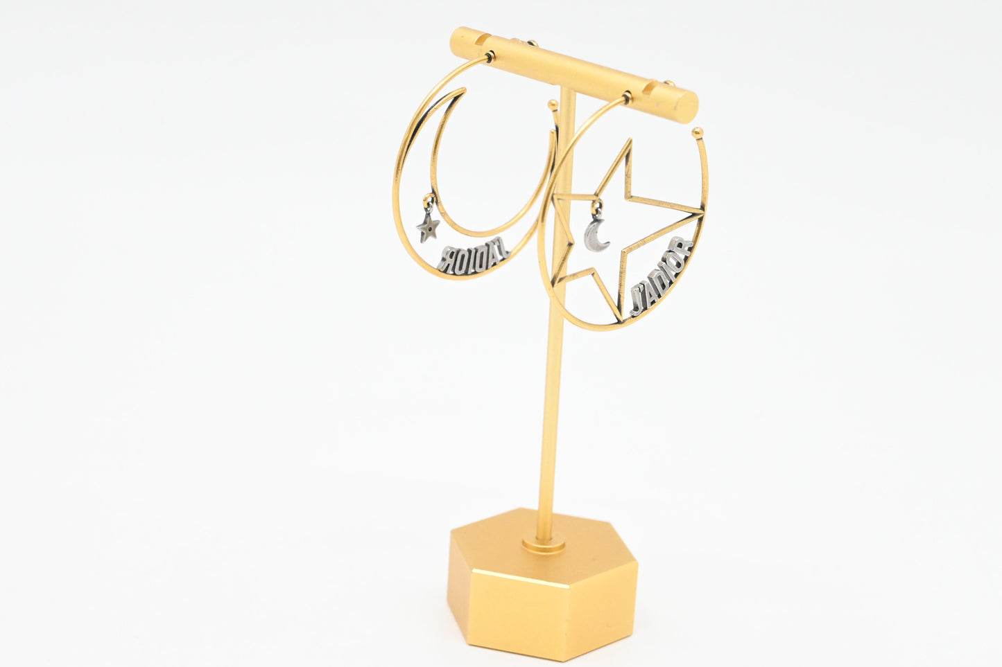 Dior Star Moon Hoop Earrings