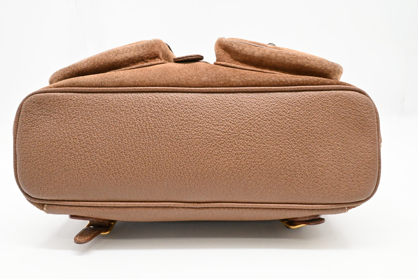 Gucci Bamboo Backpack in Brown Suede Leather