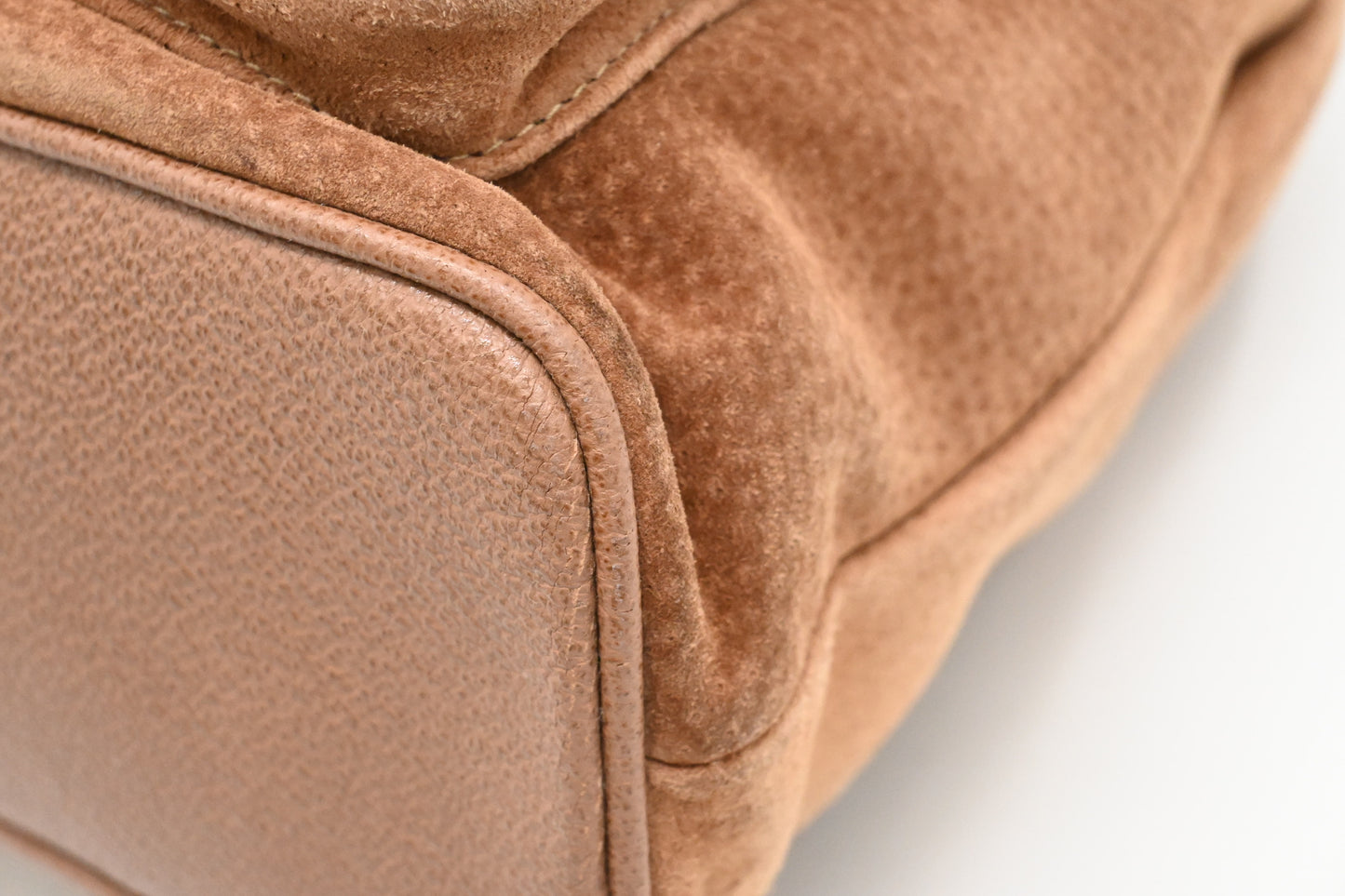 Gucci Bamboo Backpack in Brown Suede Leather