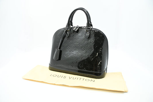 Louis Vuitton Alma in Black Magnetique Vernis Leather