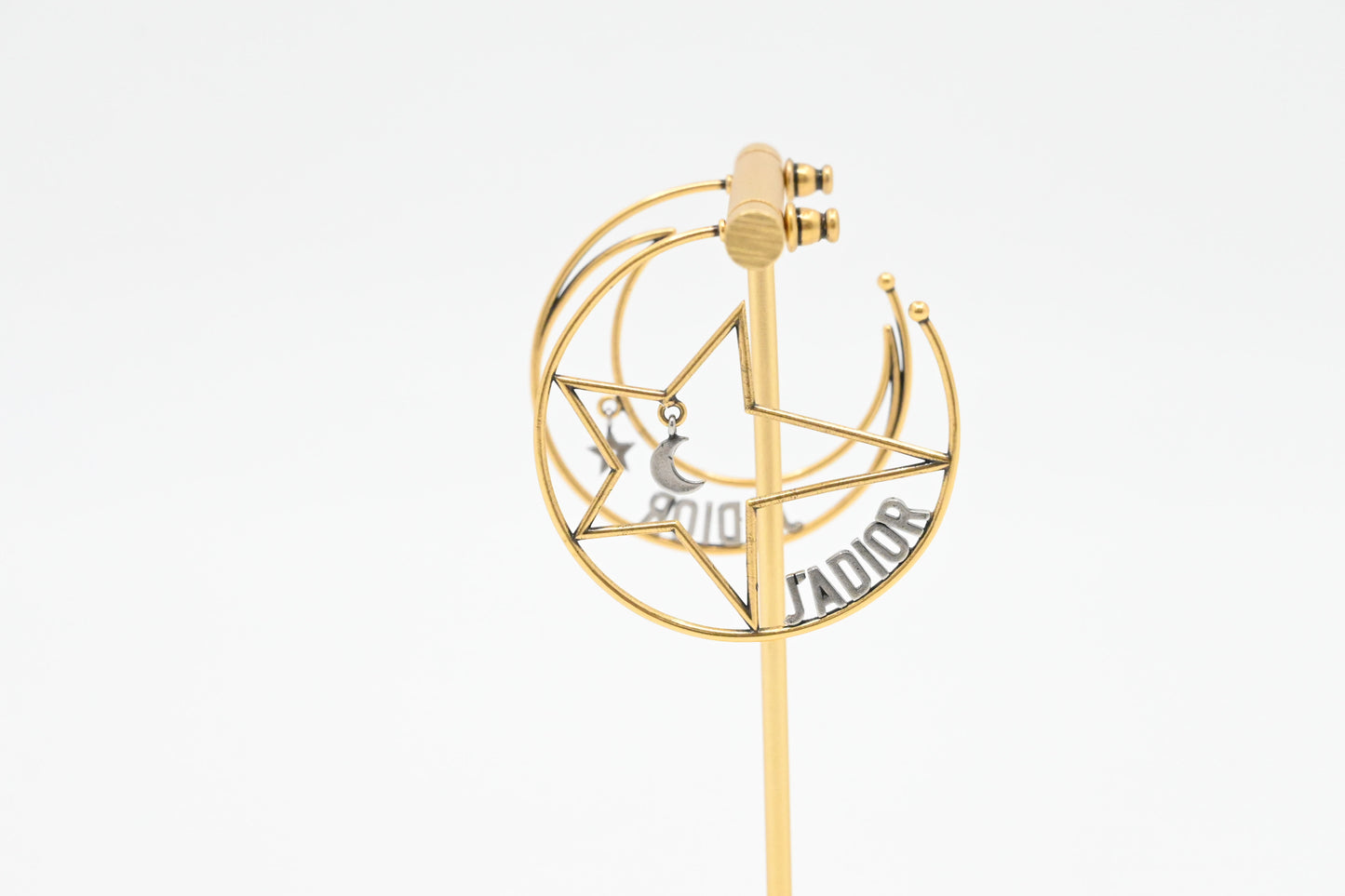 Dior Star Moon Hoop Earrings