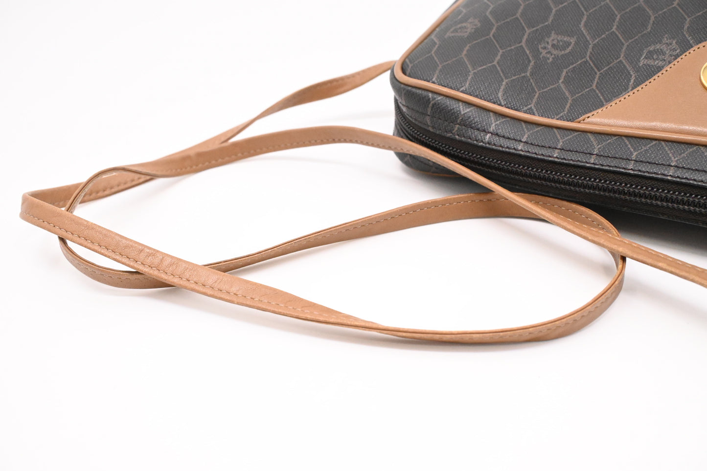 Dior Crossbody Bag in Black Honeycomb Coated Canvas