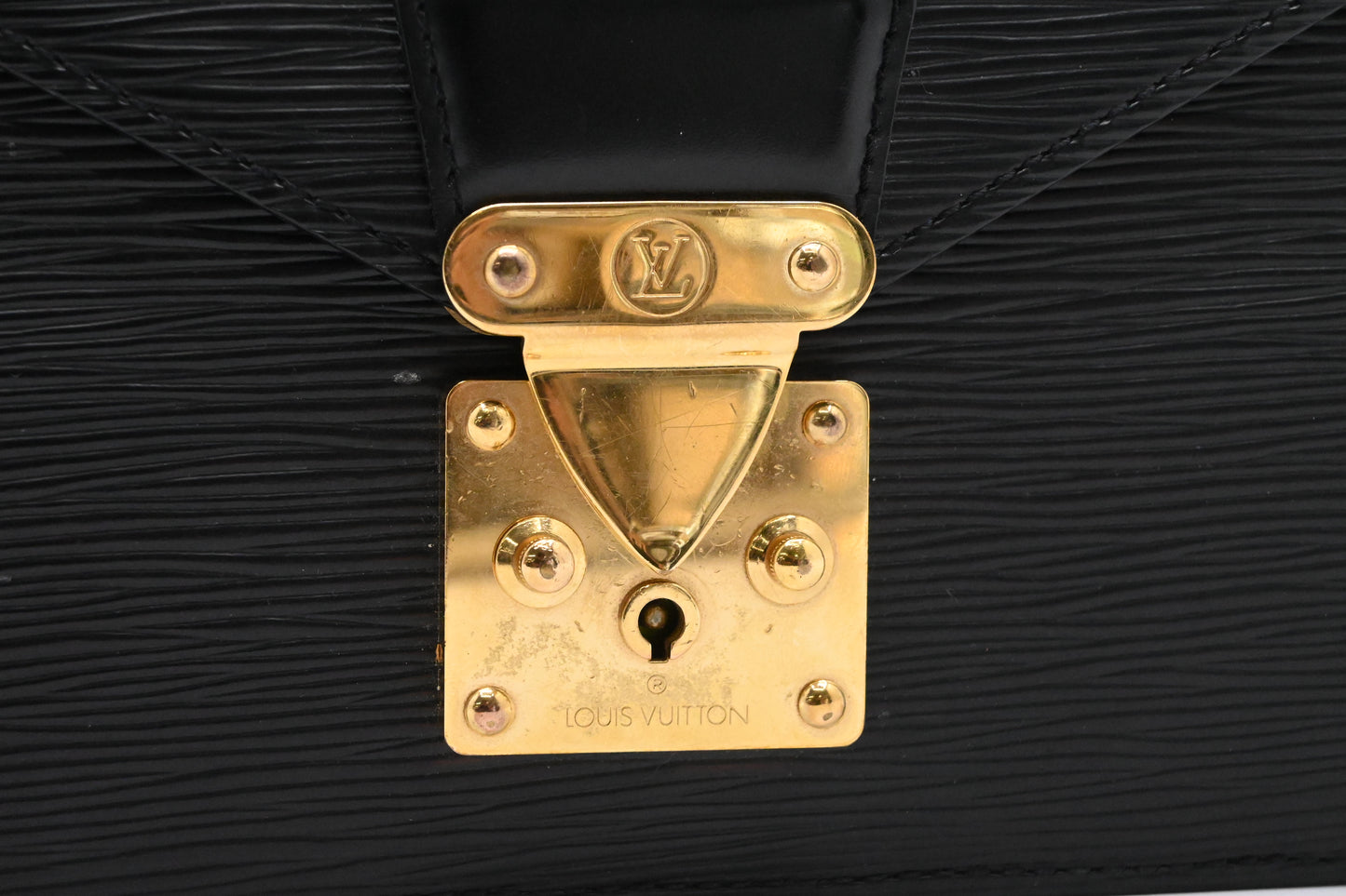 Louis Vuitton Sellier Dragonne in Black Epi Leather