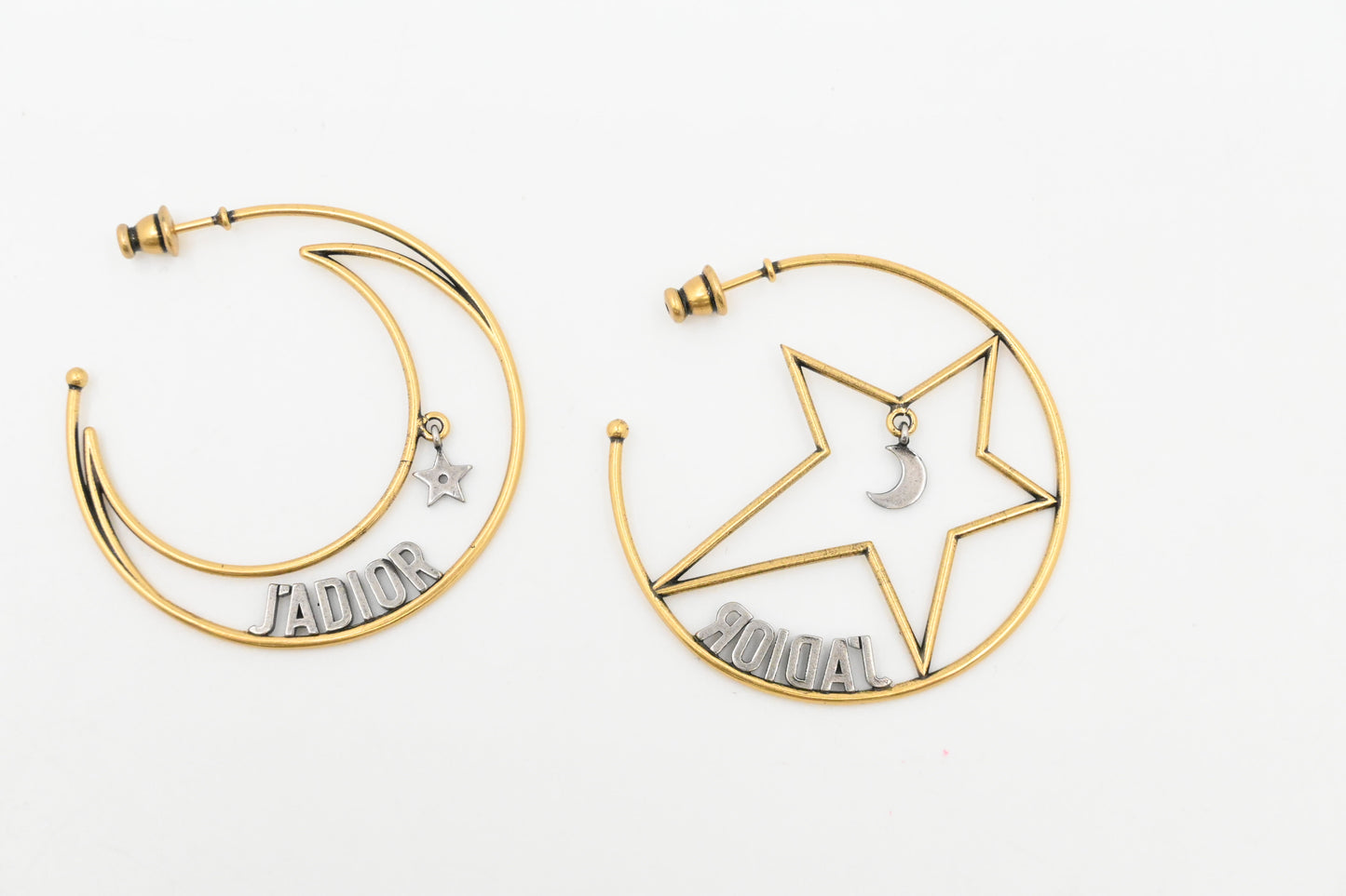 Dior Star Moon Hoop Earrings