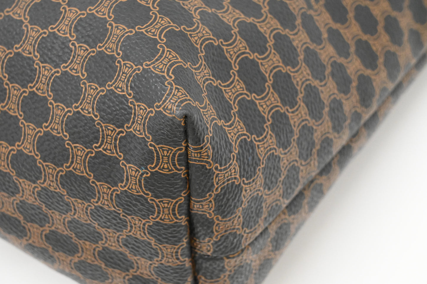 Celine Tote in Black Macadam Canvas