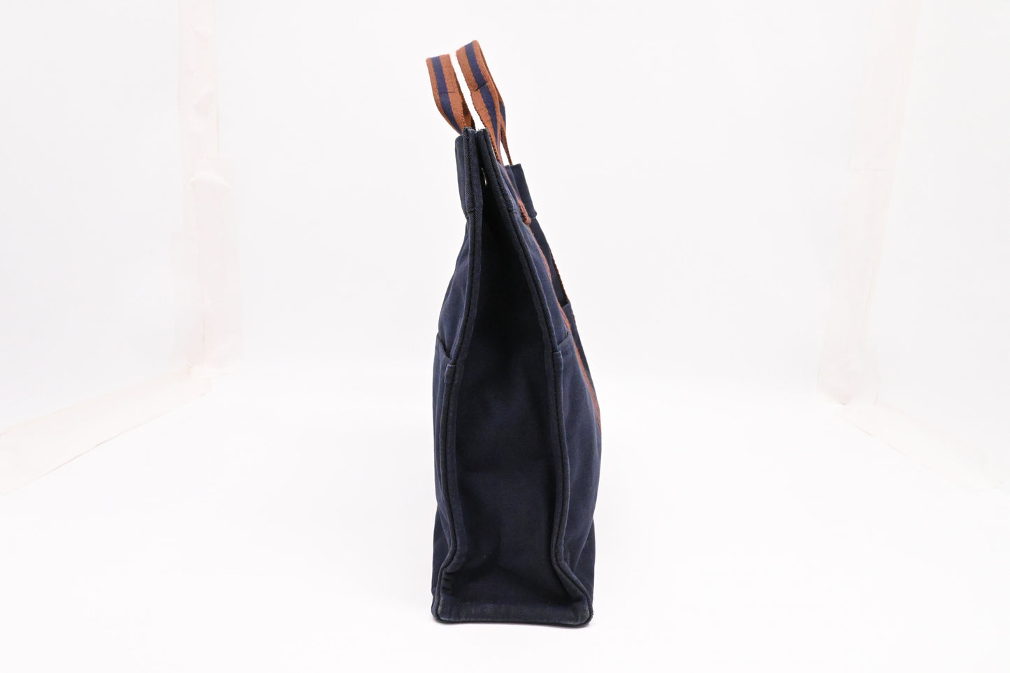 Hermes Fourre Tout MM in Navy Blue Canvas