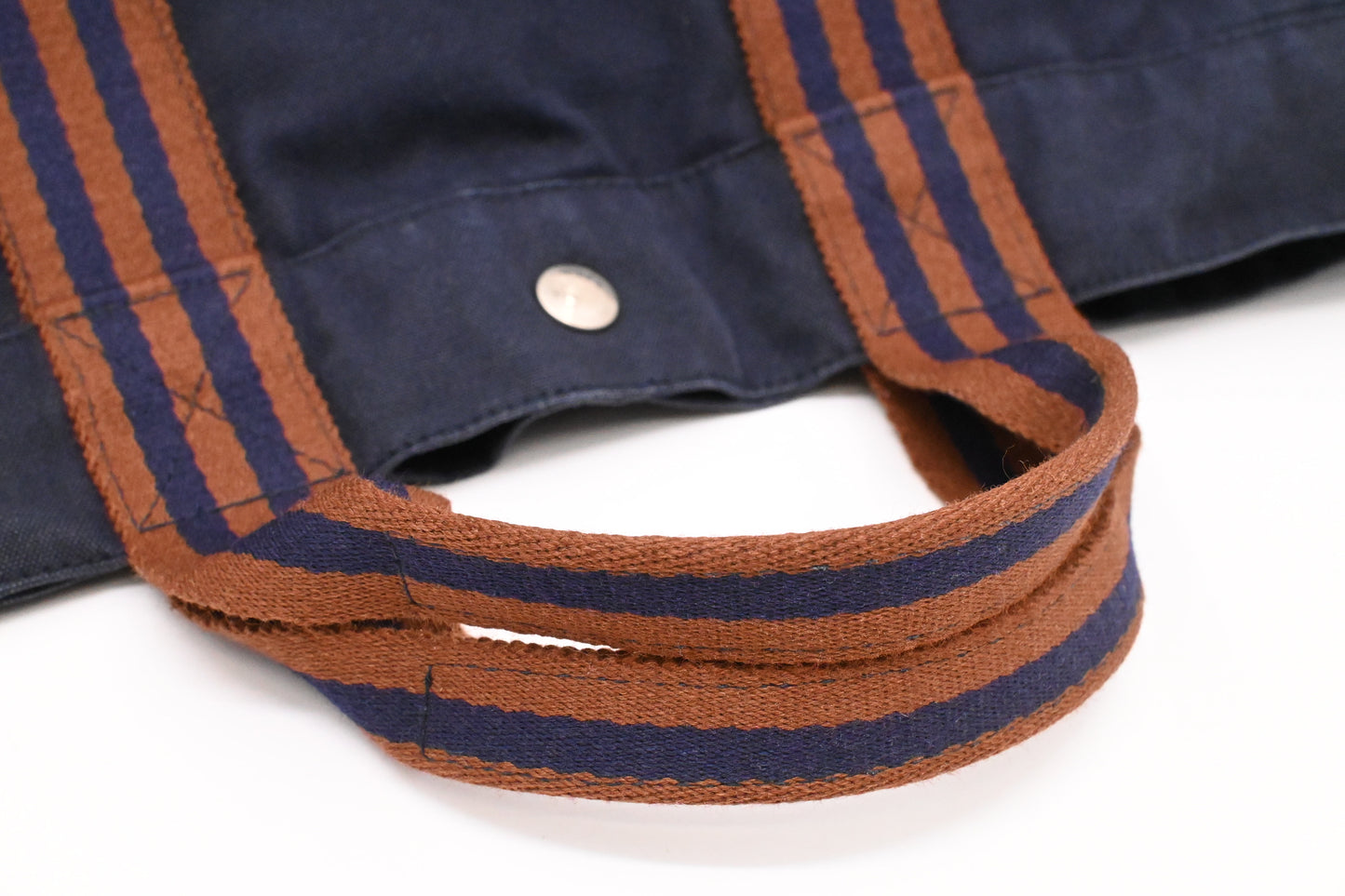 Hermes Fourre Tout MM in Navy Blue Canvas