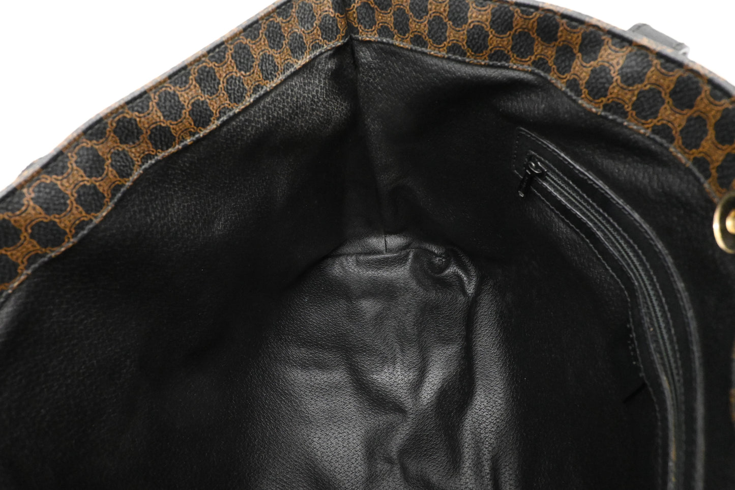 Celine Tote in Black Macadam Canvas