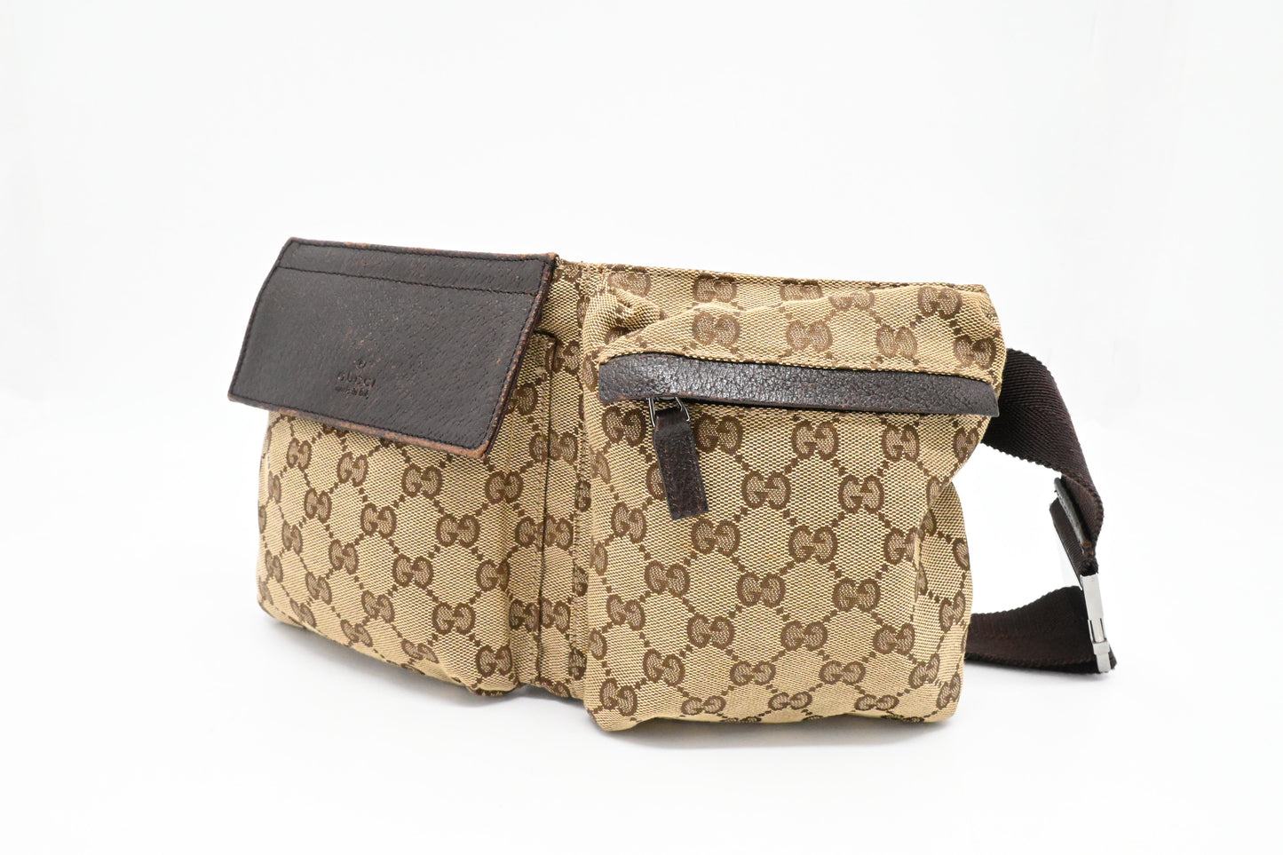 Gucci Waist Pouch in Brown GG Canvas