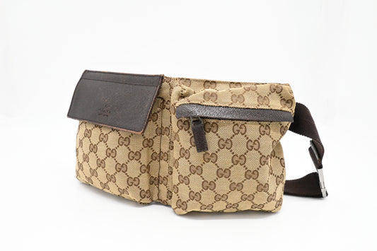 Gucci Waist Pouch in Brown GG Canvas