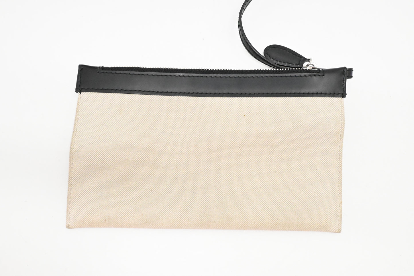 Balenciaga Large Navy Cabas Tote in Ecru Canvas