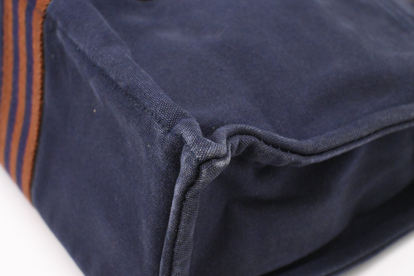 Hermes Fourre Tout MM in Navy Blue Canvas