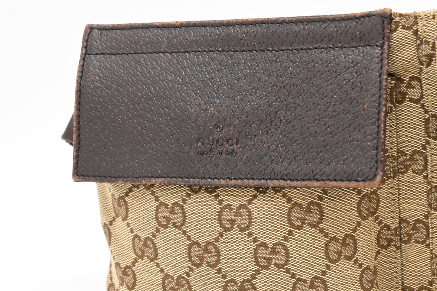 Gucci Waist Pouch in Brown GG Canvas