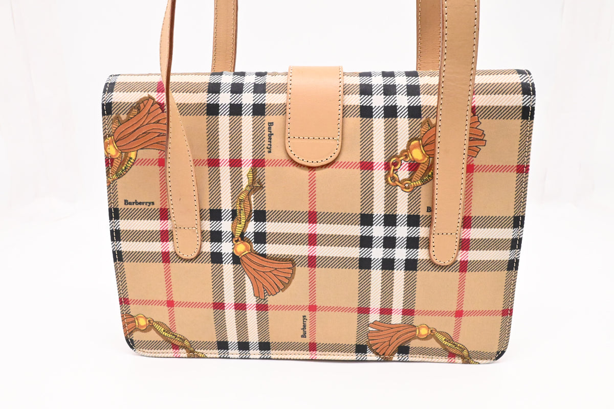 Burberry Tote Bag in Check Canvas