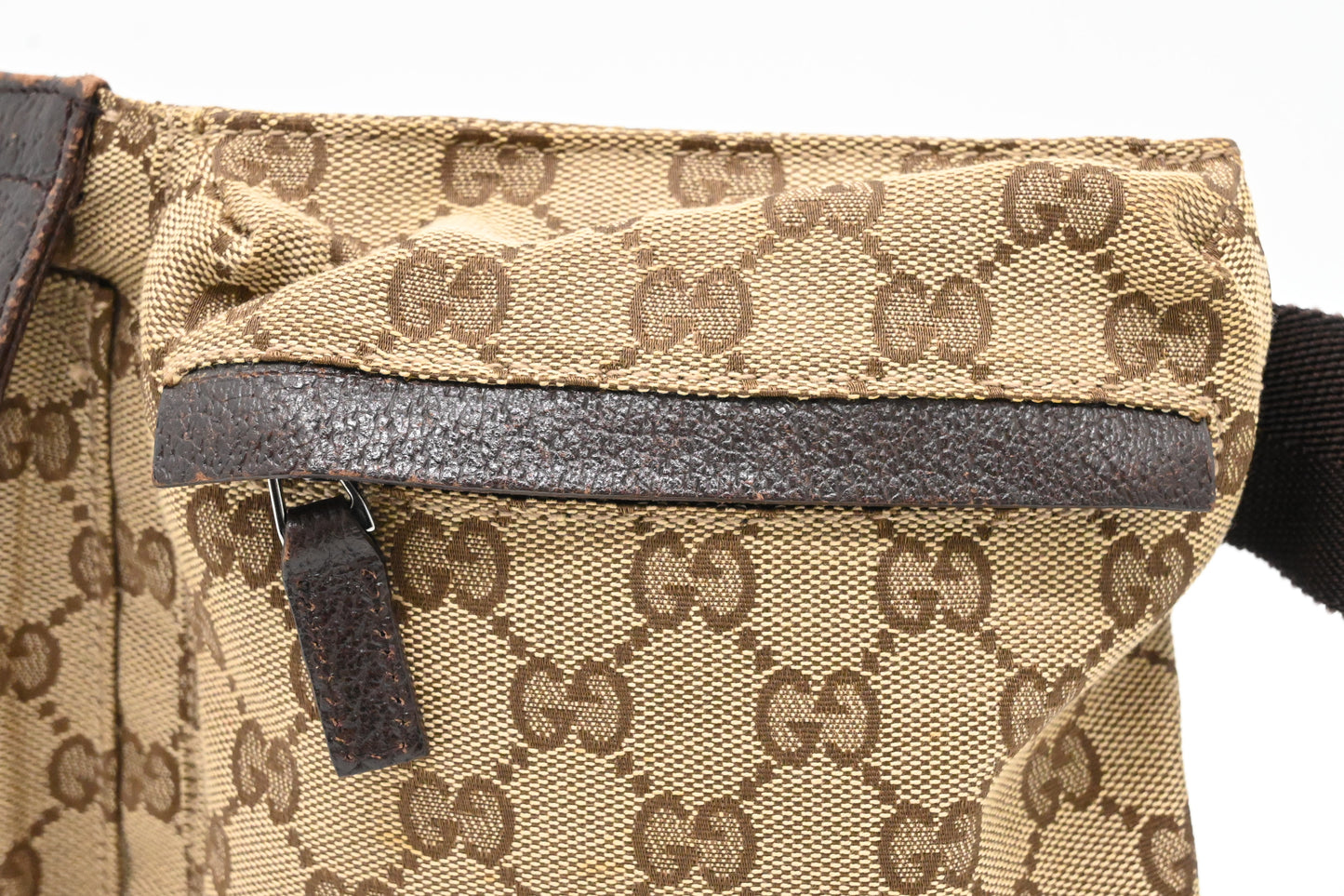 Gucci Waist Pouch in Brown GG Canvas