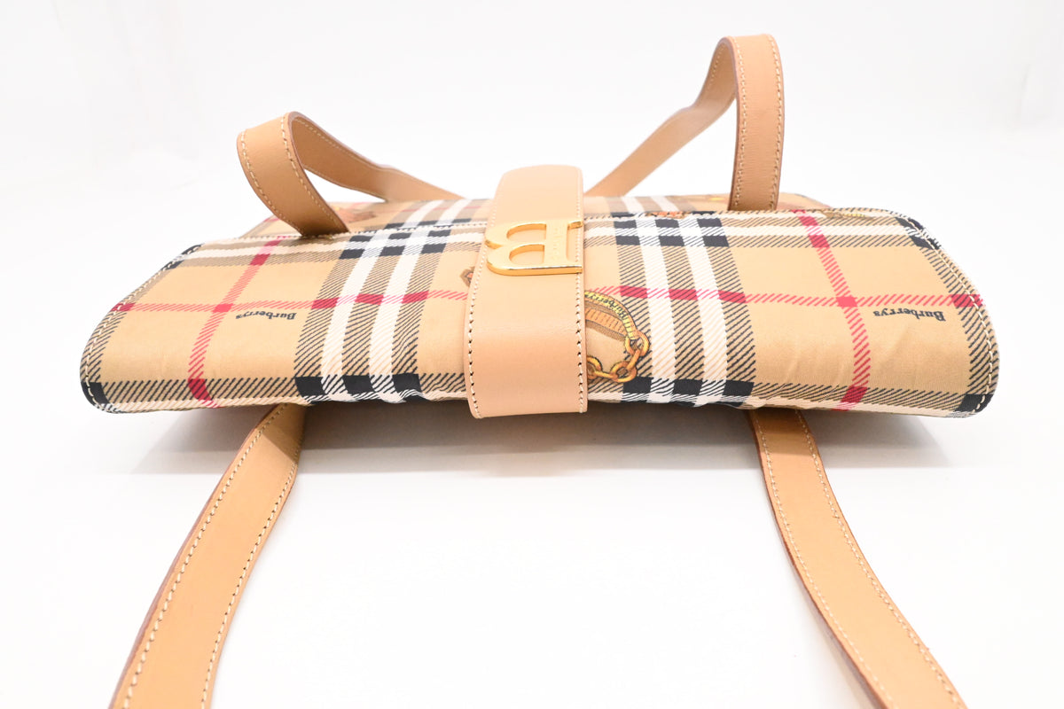 Burberry Tote Bag in Check Canvas