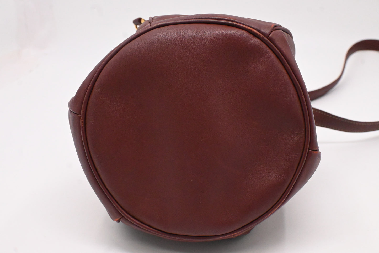 Cartier Bucket Bag in Burgundy Leather
