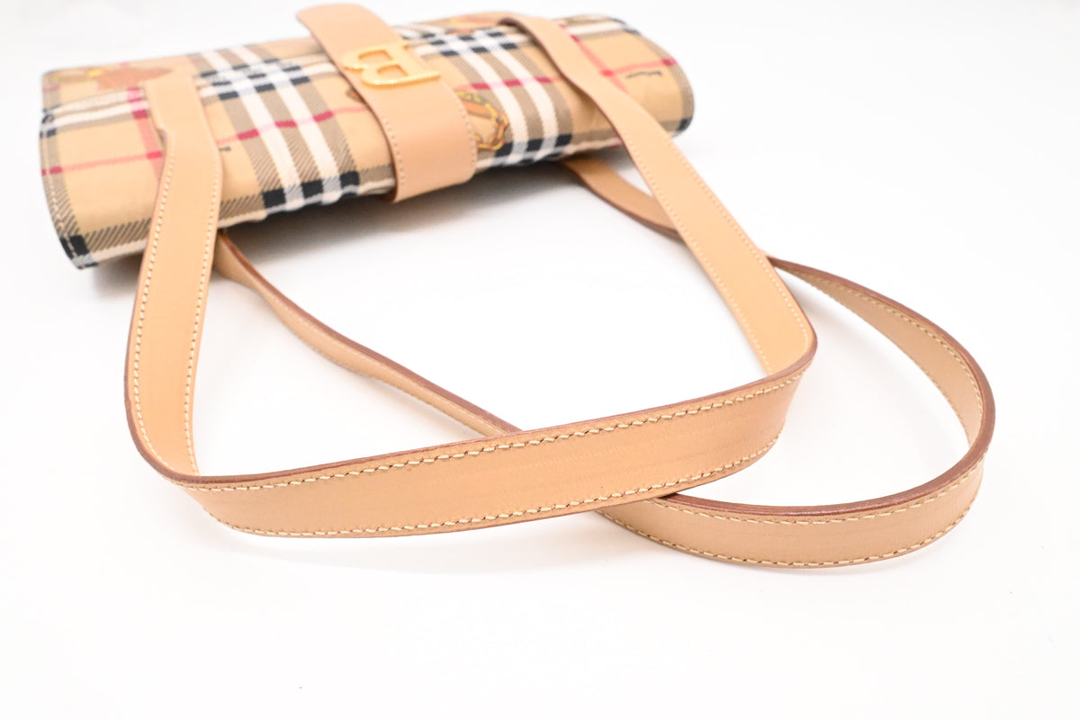 Burberry Tote Bag in Check Canvas