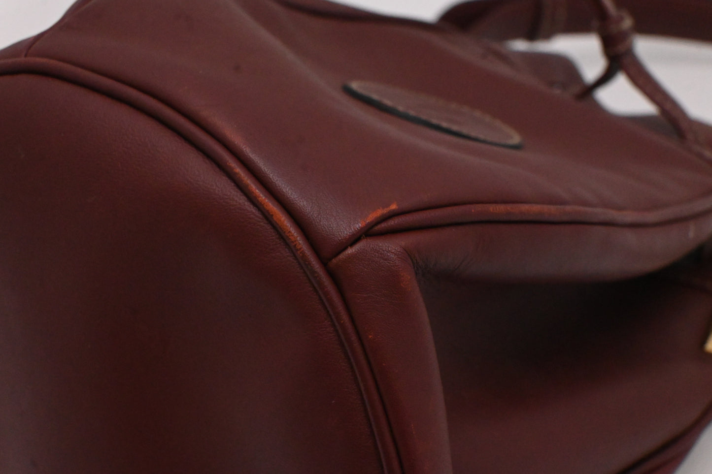Cartier Bucket Bag in Burgundy Leather