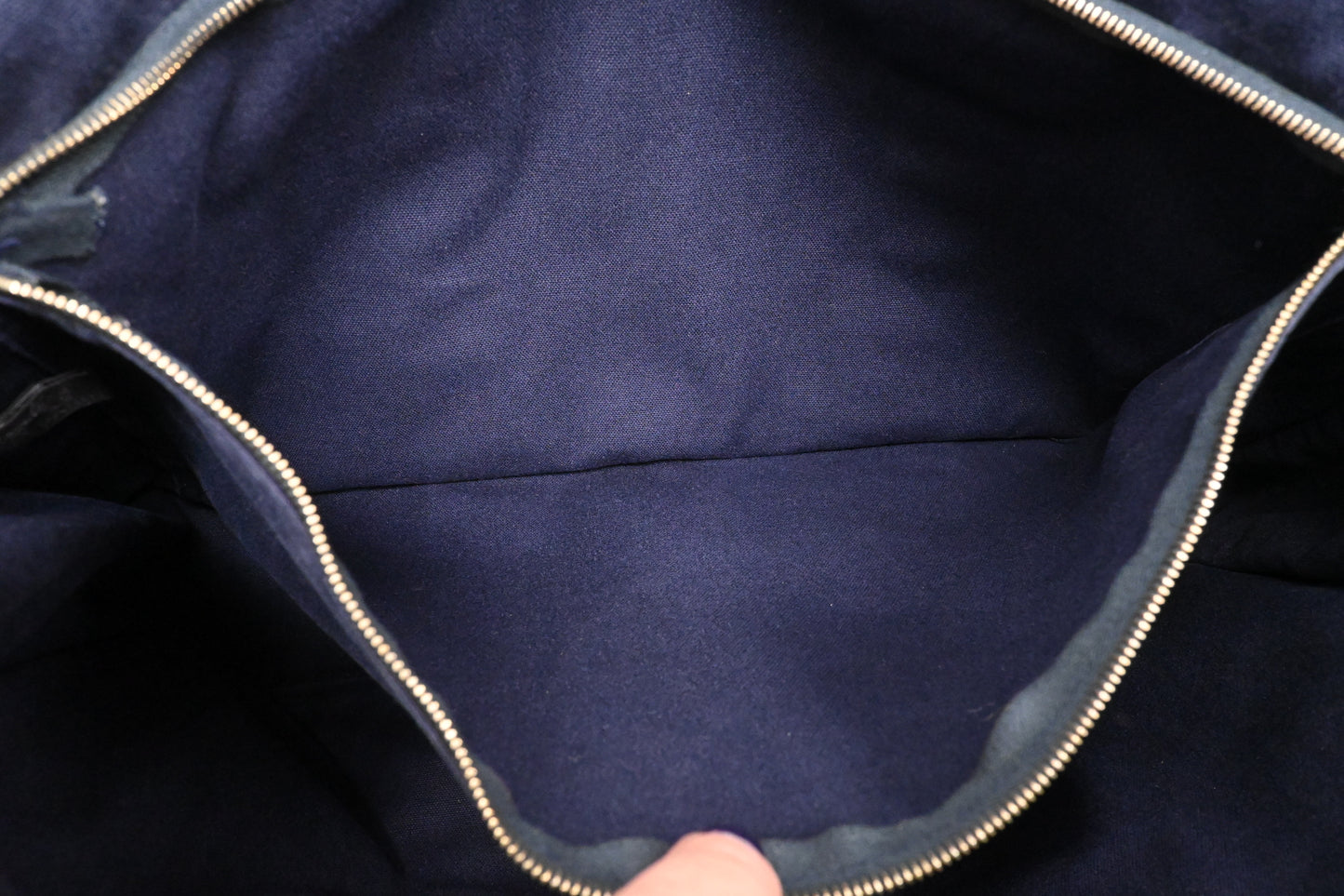 Hermes Fourre Tout MM in Navy Blue Canvas