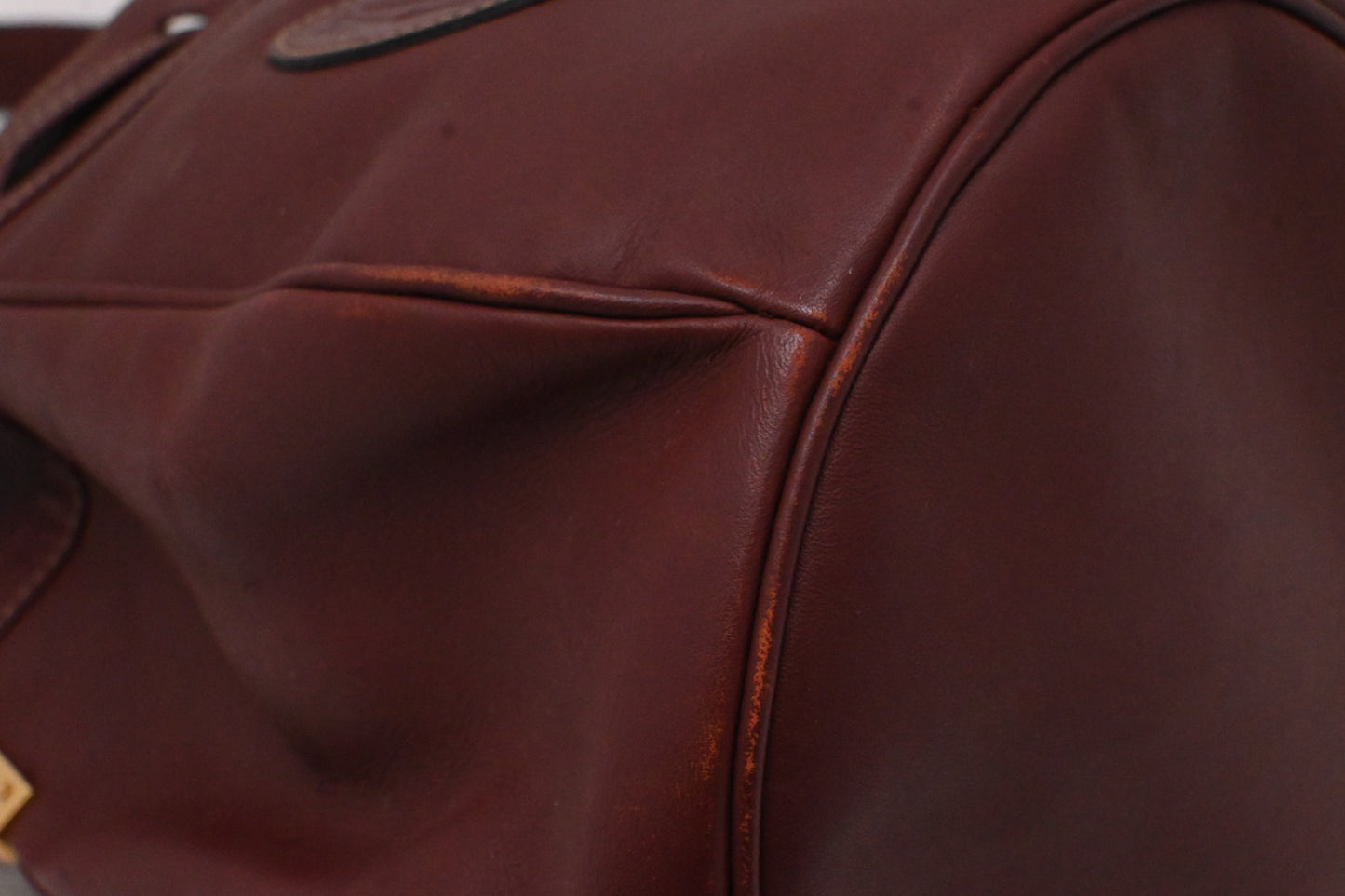 Cartier Bucket Bag in Burgundy Leather