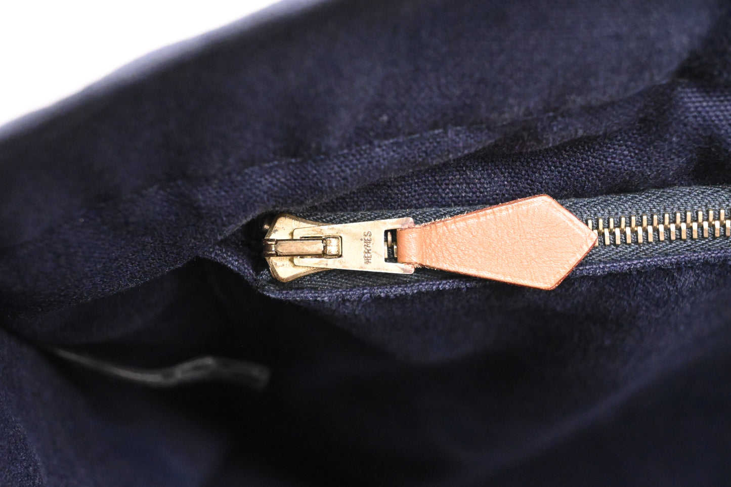 Hermes Fourre Tout MM in Navy Blue Canvas