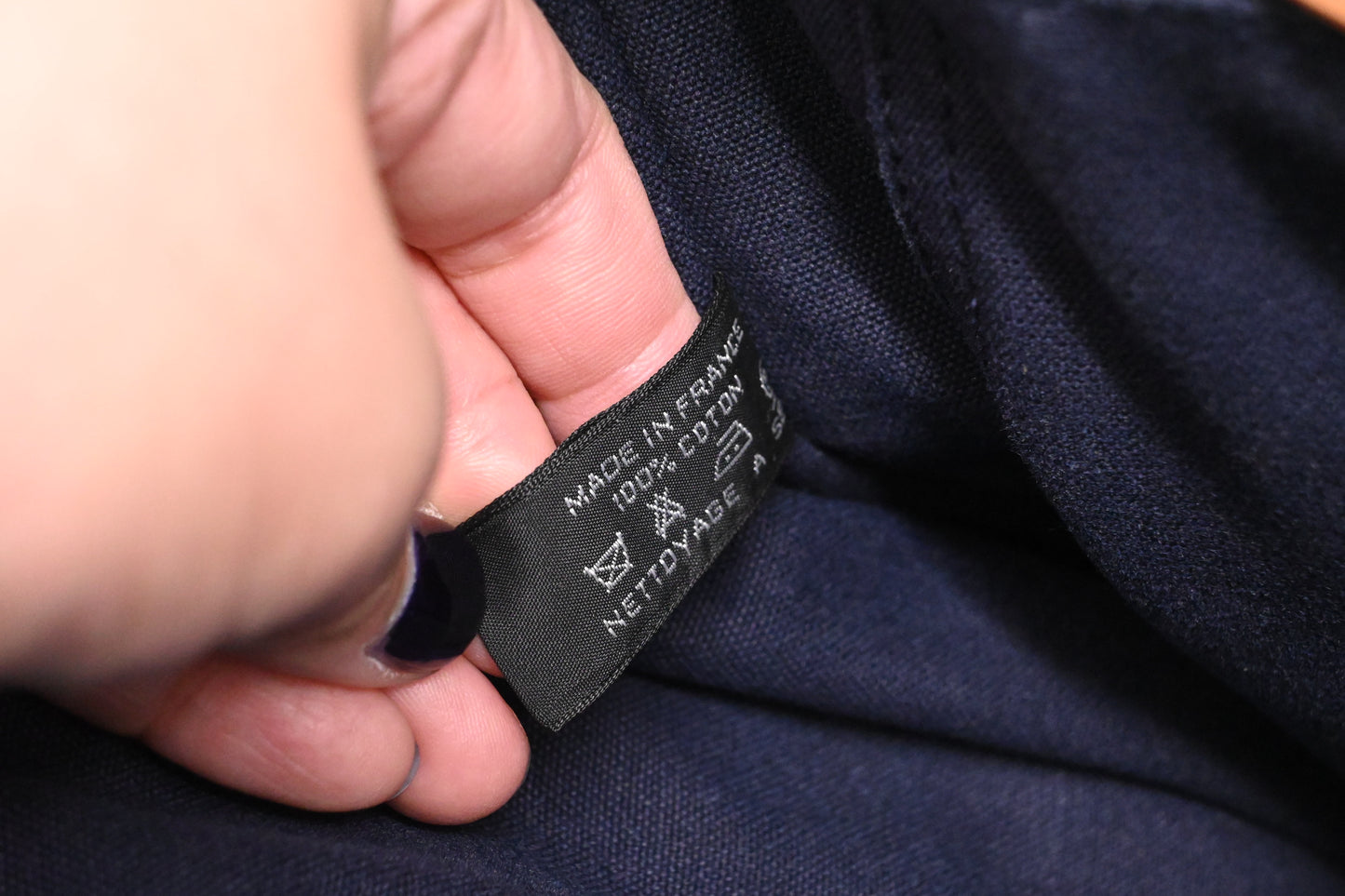 Hermes Fourre Tout MM in Navy Blue Canvas