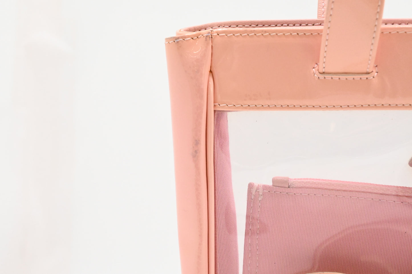 Chanel Triple Coco Tote in Pink Leather and Clear Vinyl