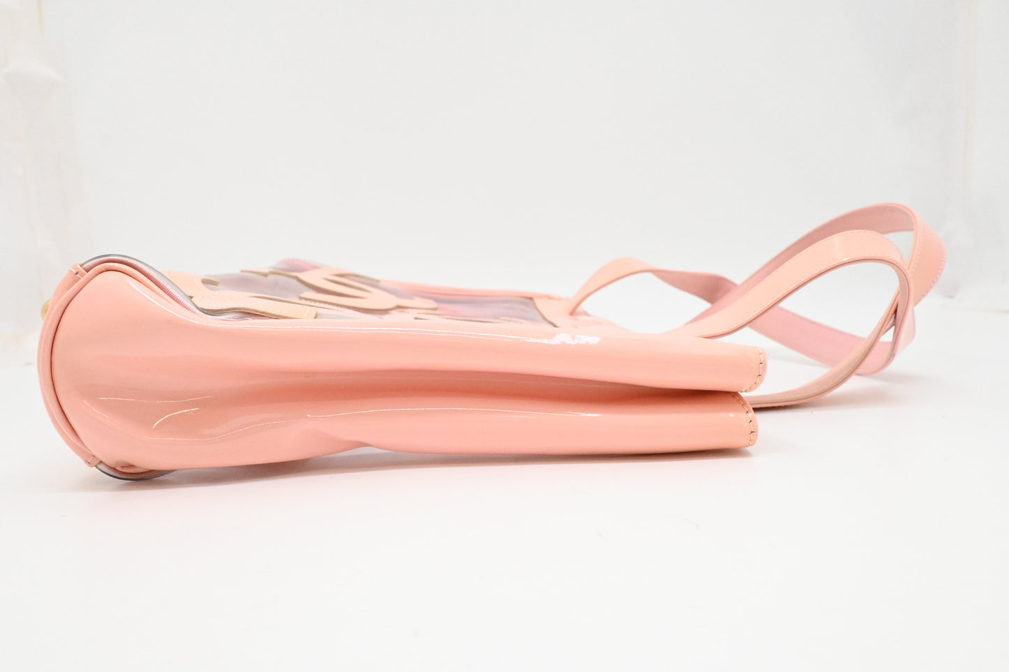 Chanel Triple Coco Tote in Pink Leather and Clear Vinyl