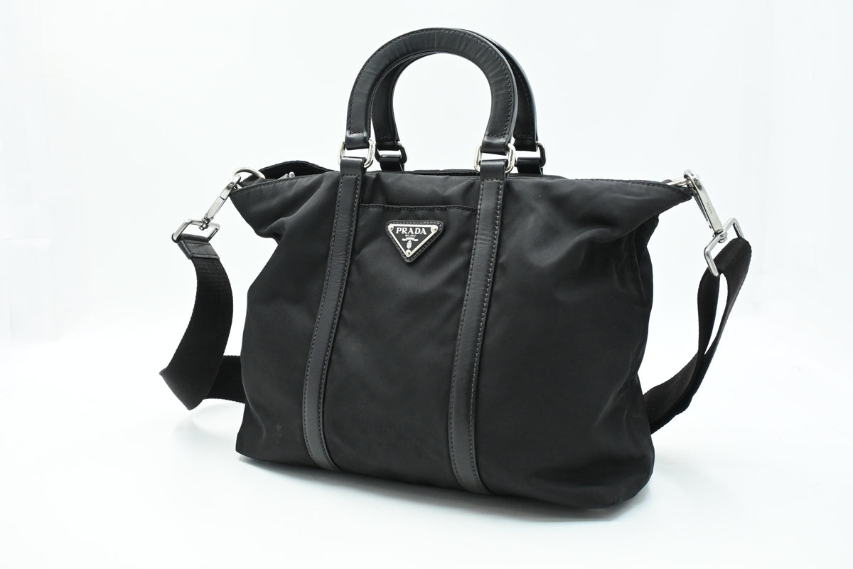 Prada Two Way Bag in Black Nylon