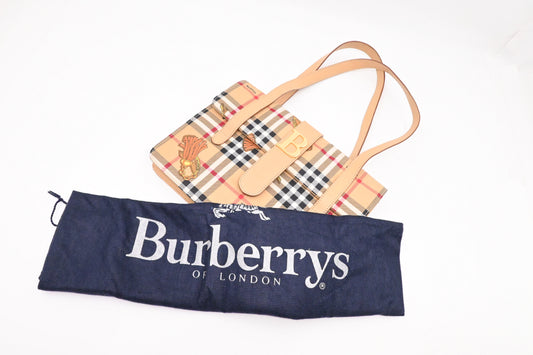 Burberry Tote Bag in Check Canvas