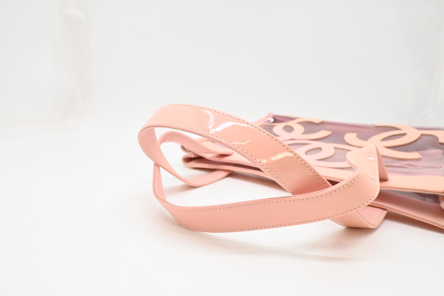 Chanel Triple Coco Tote in Pink Leather and Clear Vinyl