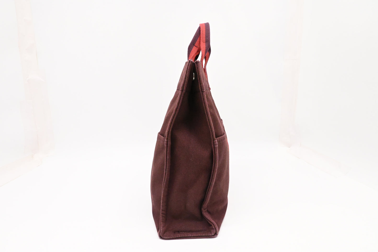 Hermes Fourre Tout MM in Burgundy Canvas
