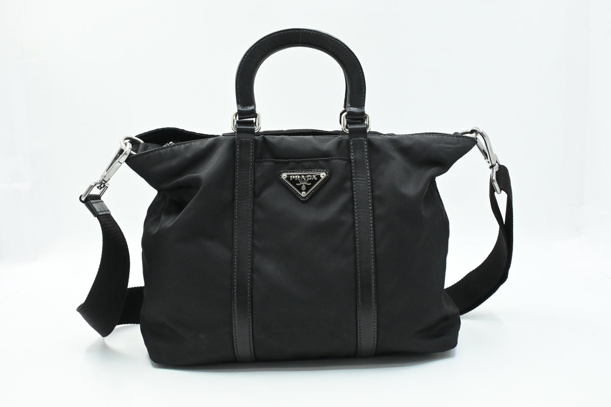 Prada Two Way Bag in Black Nylon