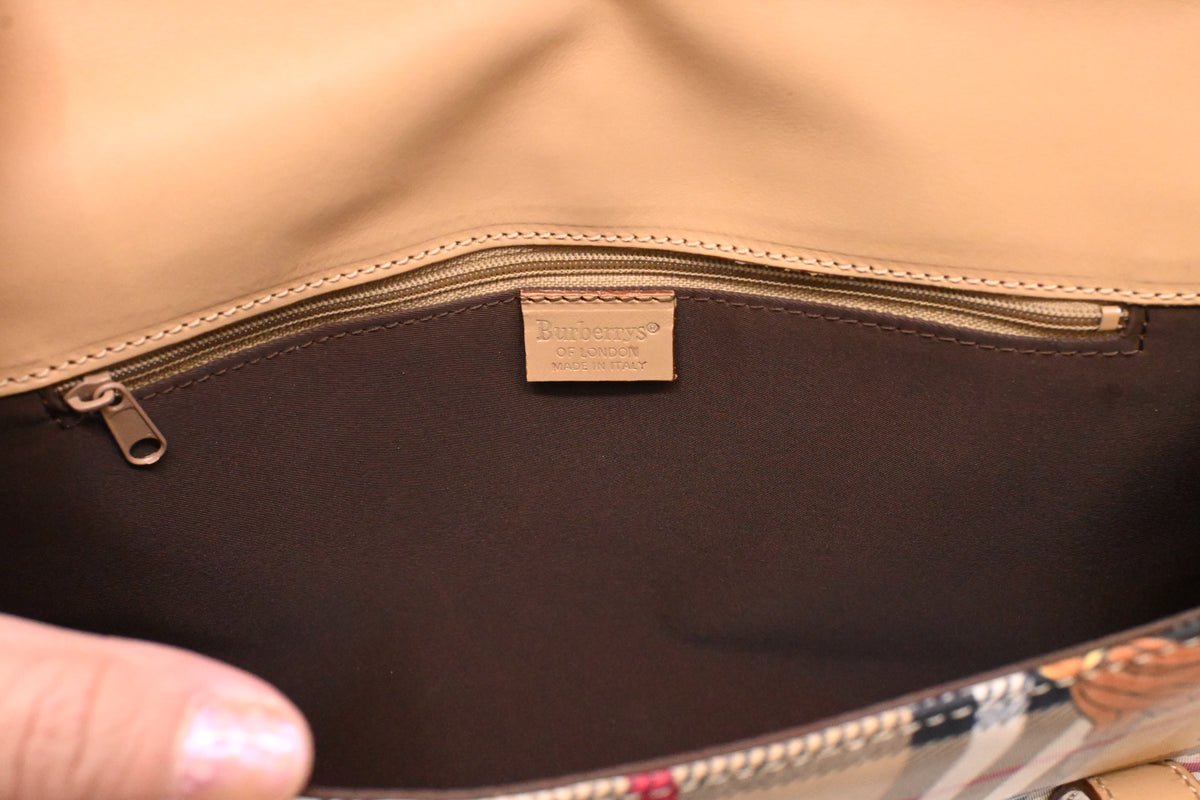Burberry Tote Bag in Check Canvas
