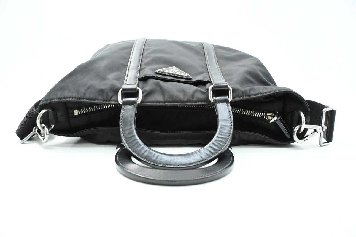 Prada Two Way Bag in Black Nylon