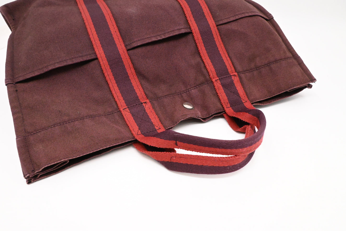 Hermes Fourre Tout MM in Burgundy Canvas
