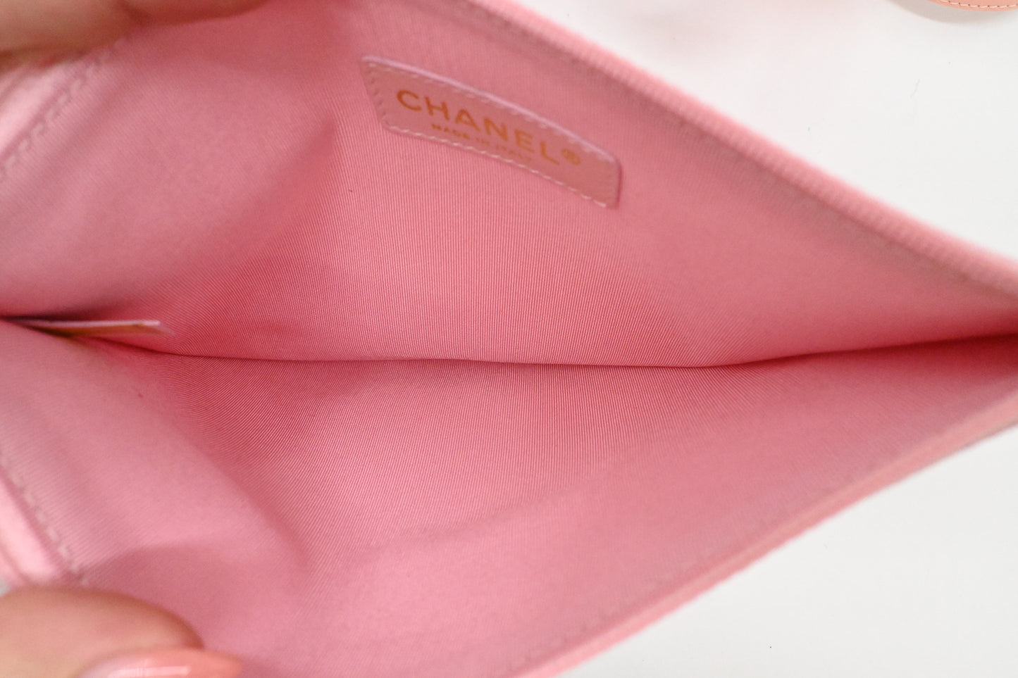 Chanel Triple Coco Tote in Pink Leather and Clear Vinyl